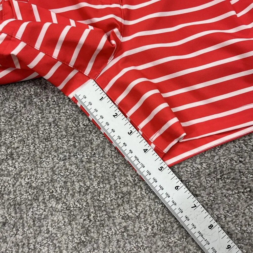 Nike Golf Shorts Womens 0 Red White Striped Dri FIT Pockets Lightweight Stretch
